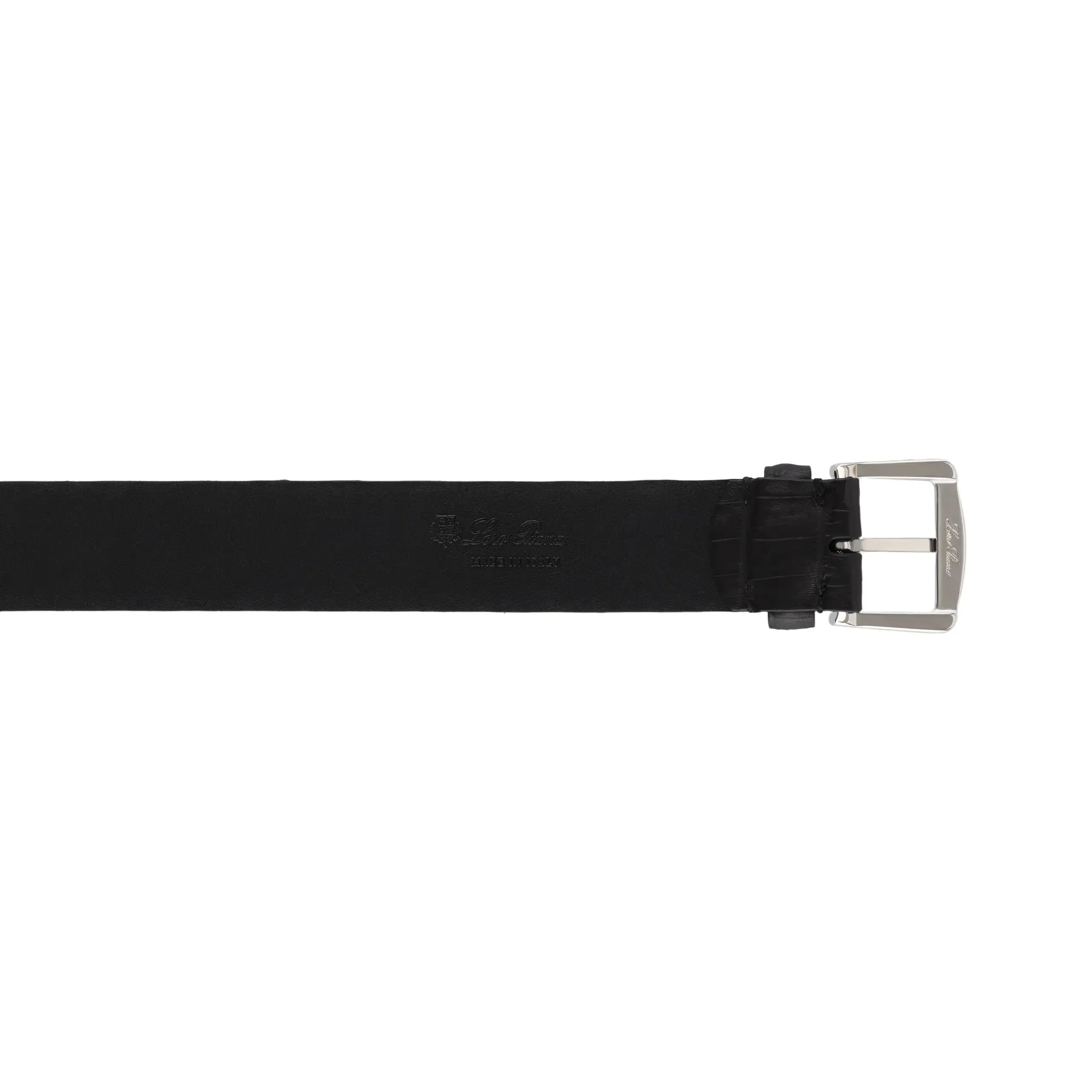 Caiman Leather Belt in Black