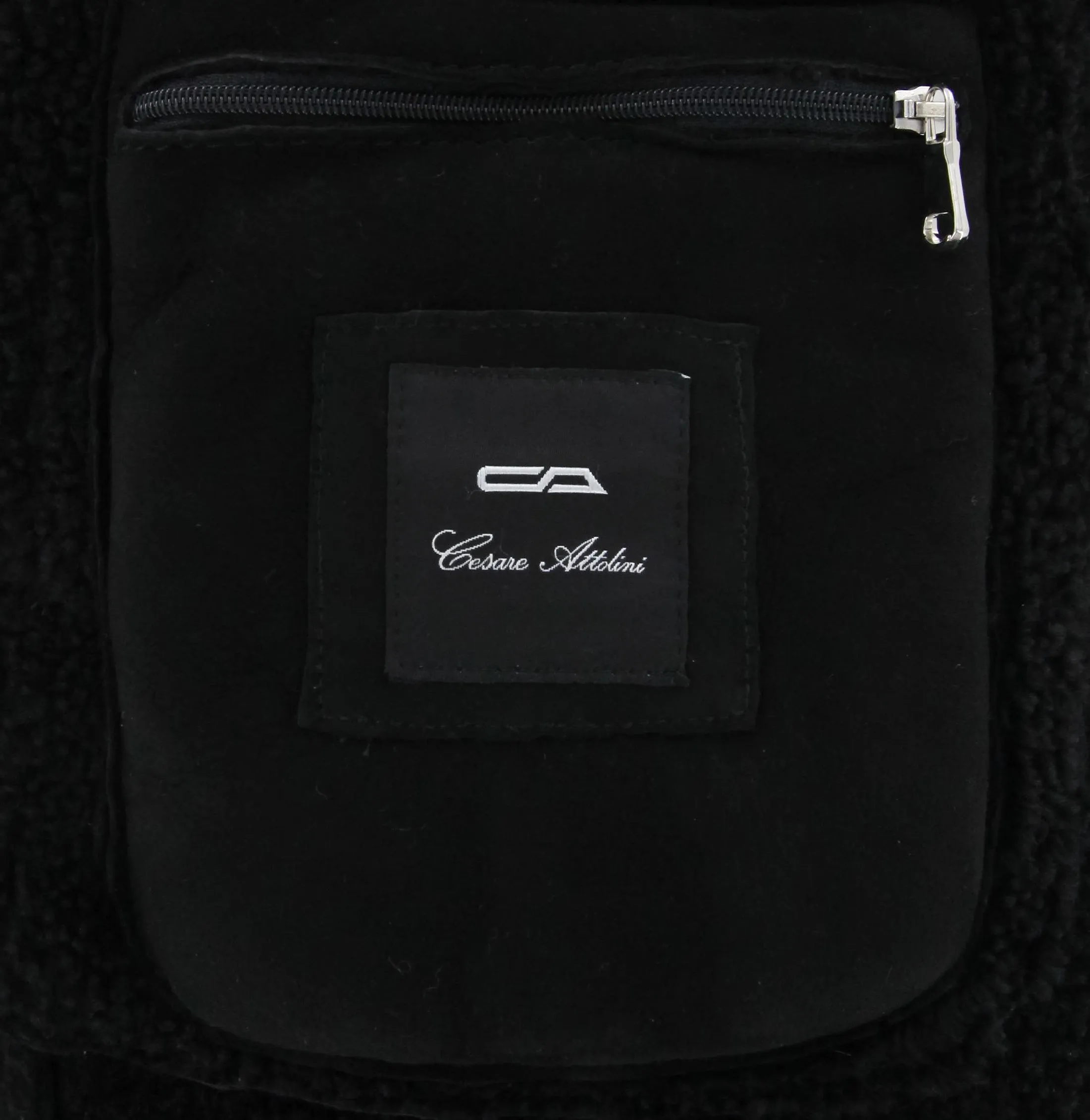 Cesare Attolini Black Leather Jacket