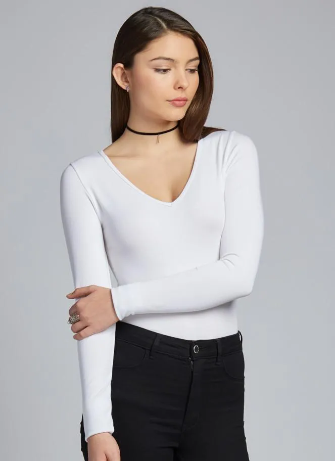 C'est Moi, CEBT1207 Bamboo v-neck long sleeve top