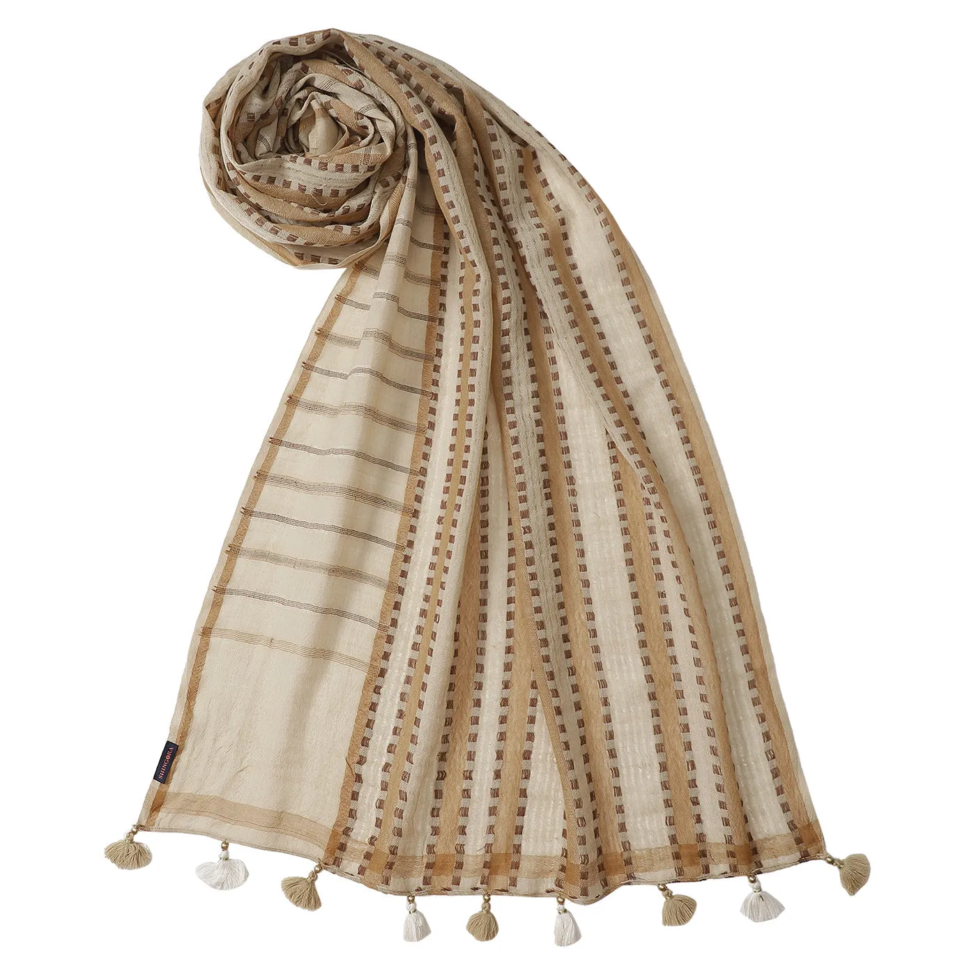 Chambray Plaids Wool & Lurex Dobby Stole