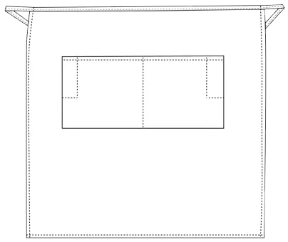Charcoal 3/4 Bistro Apron (2 Pockets)