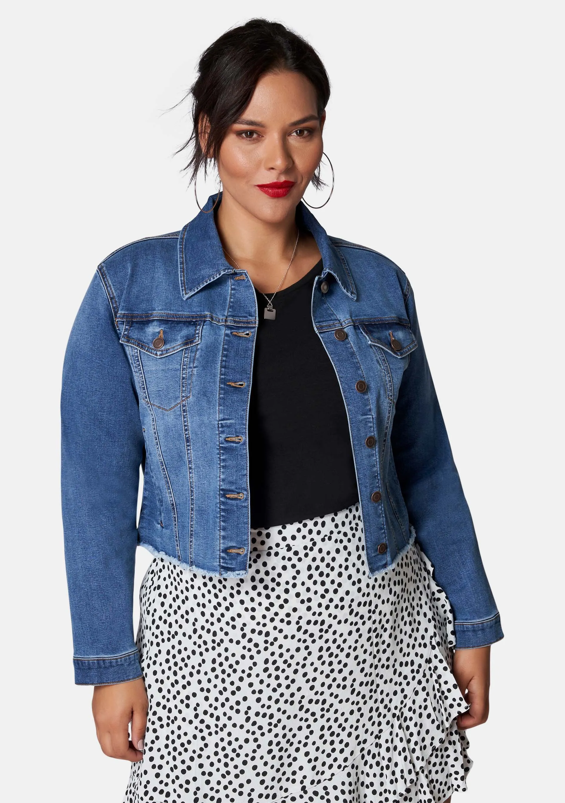 Chatterbox Crop Denim Jacket