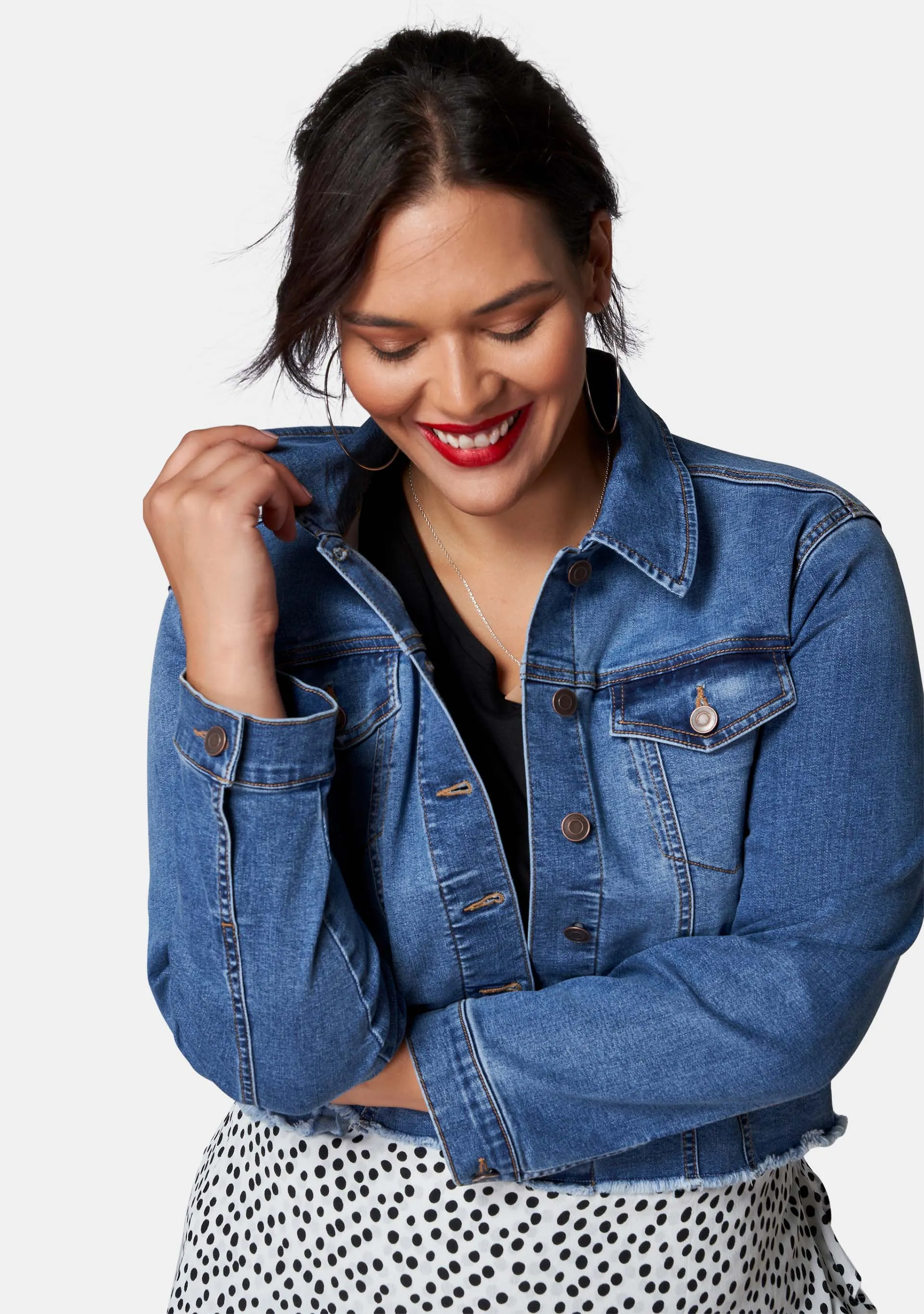 Chatterbox Crop Denim Jacket