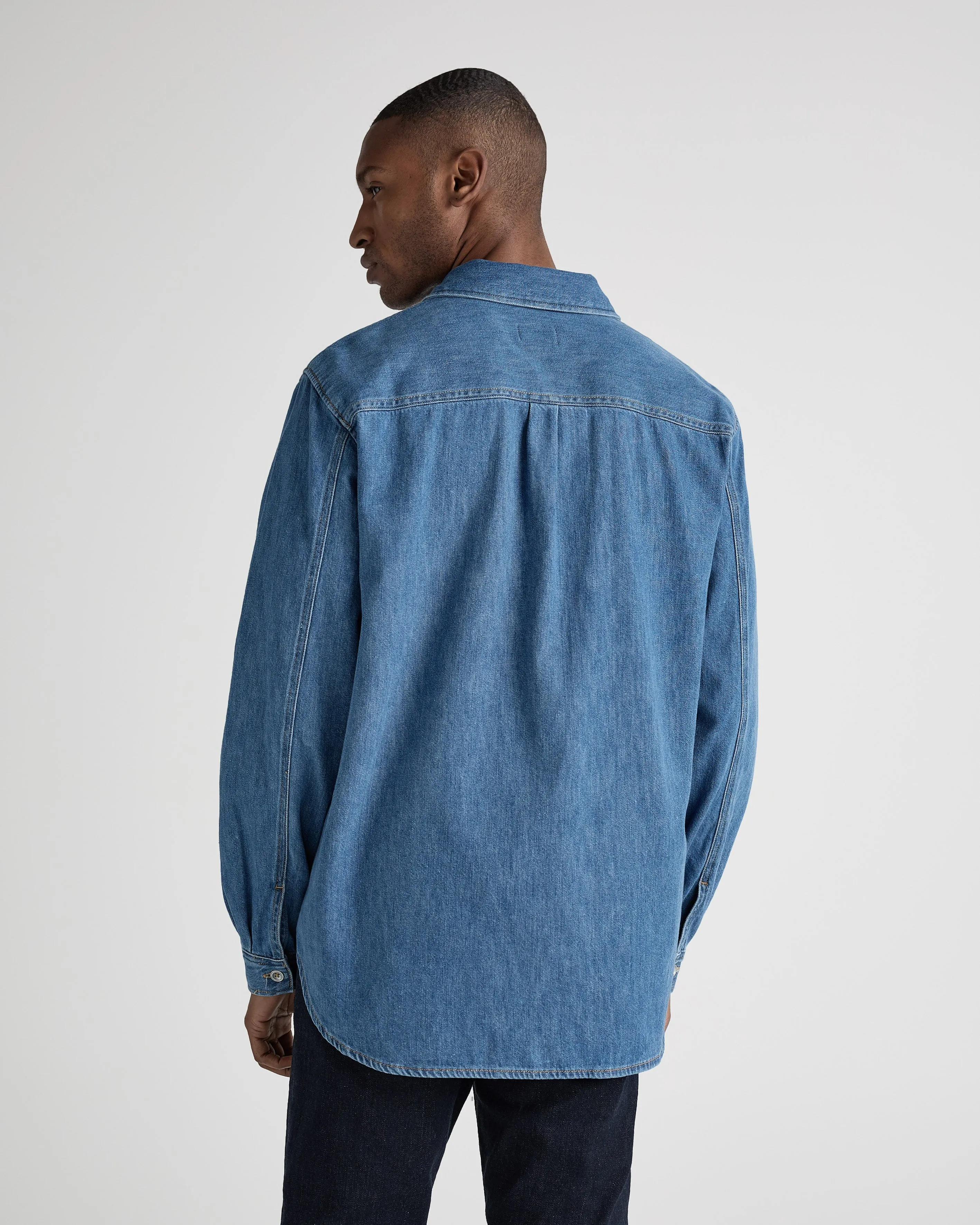 Chris Denim Shirt - Medium Stone