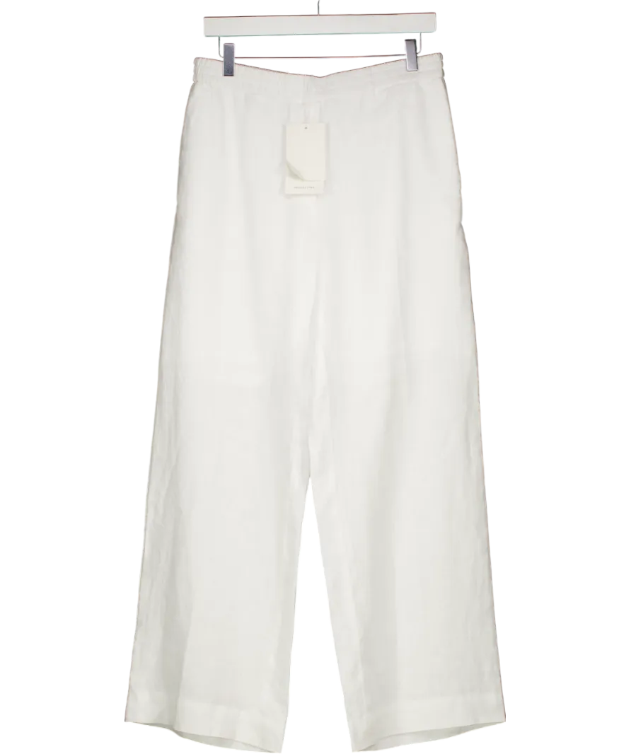 cos White Cotton Pull On Trousers UK 10