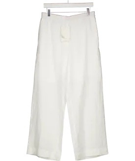 cos White Cotton Pull On Trousers UK 10