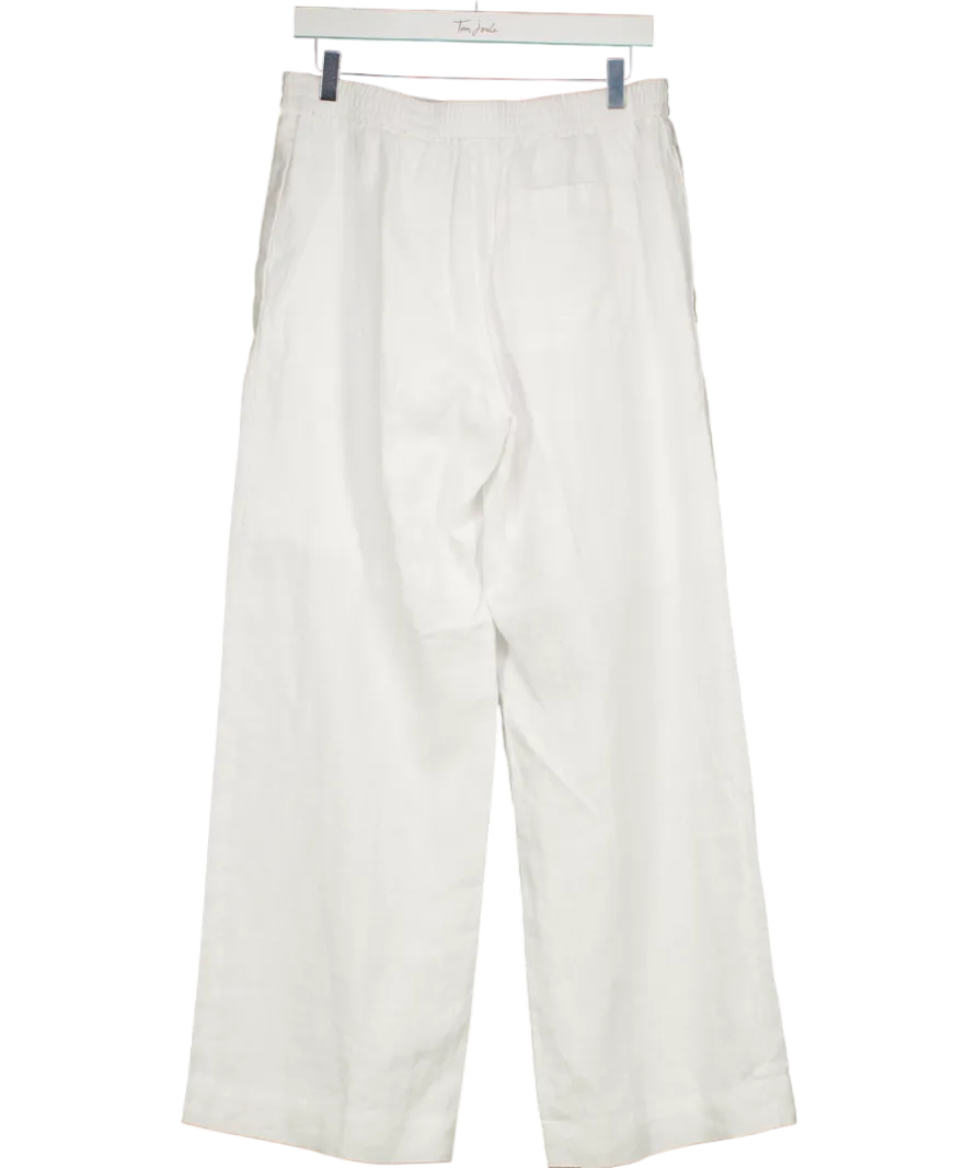 cos White Cotton Pull On Trousers UK 10