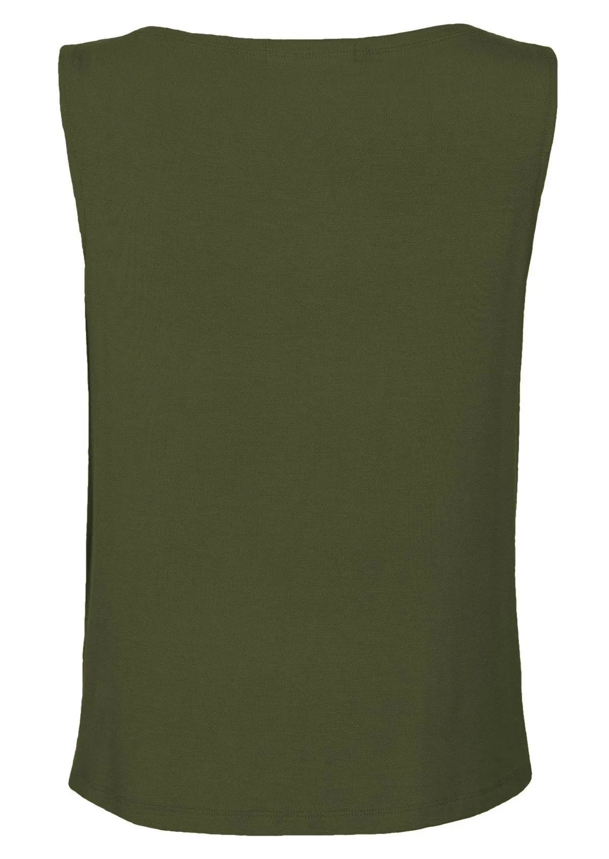 Cowl Neck Singlet Top Olive