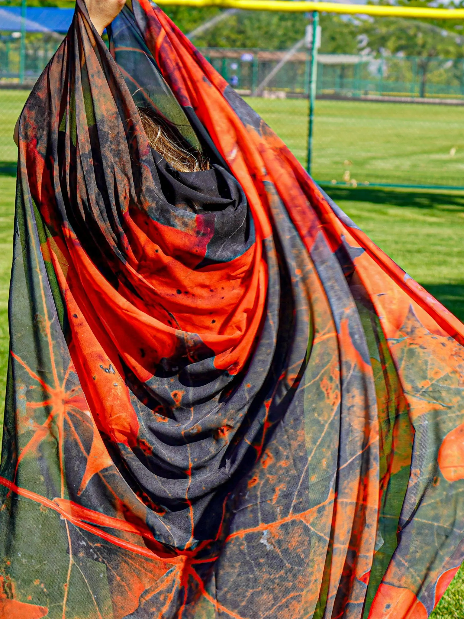 Crimson Fall Chiffon Sarong