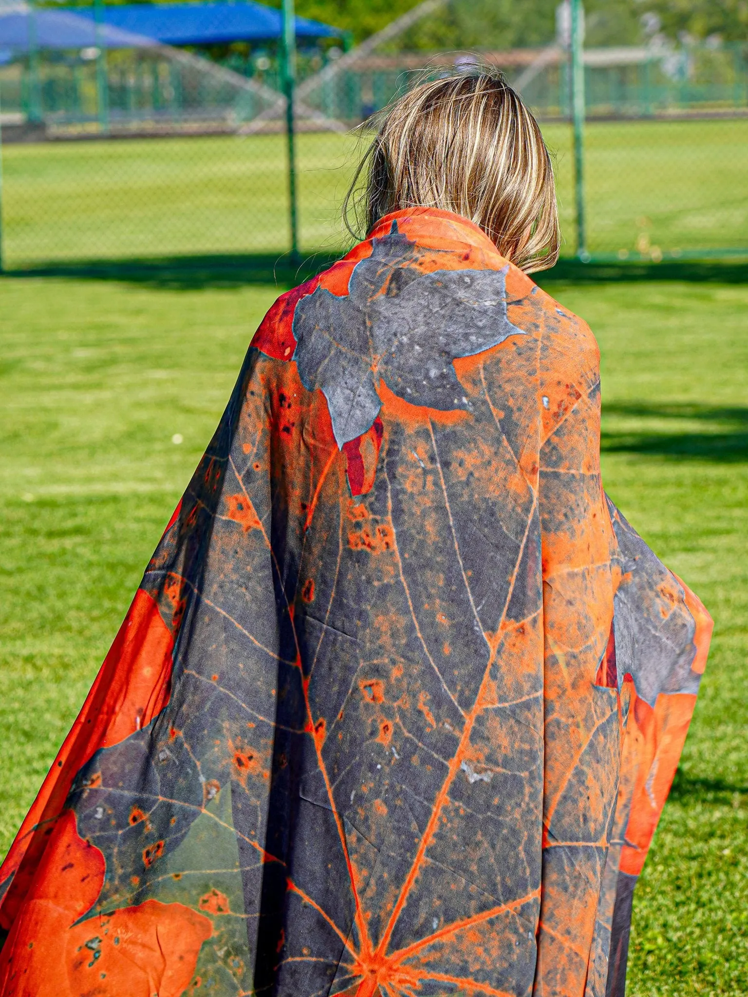 Crimson Fall Chiffon Sarong