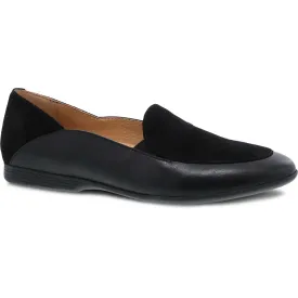 Dansko Lace Loafer - Black Glazed Kid Leather