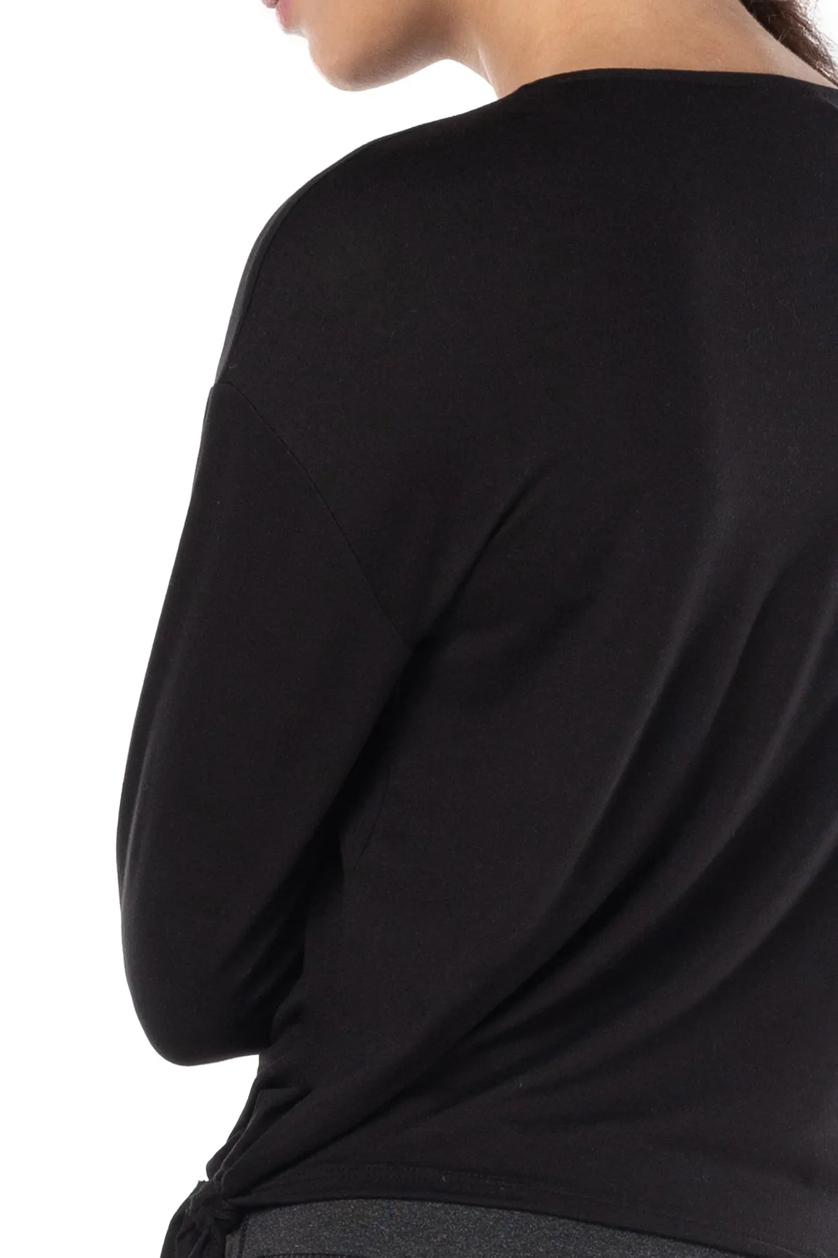 Day-To-Day Side-Tie Long Sleeve Top