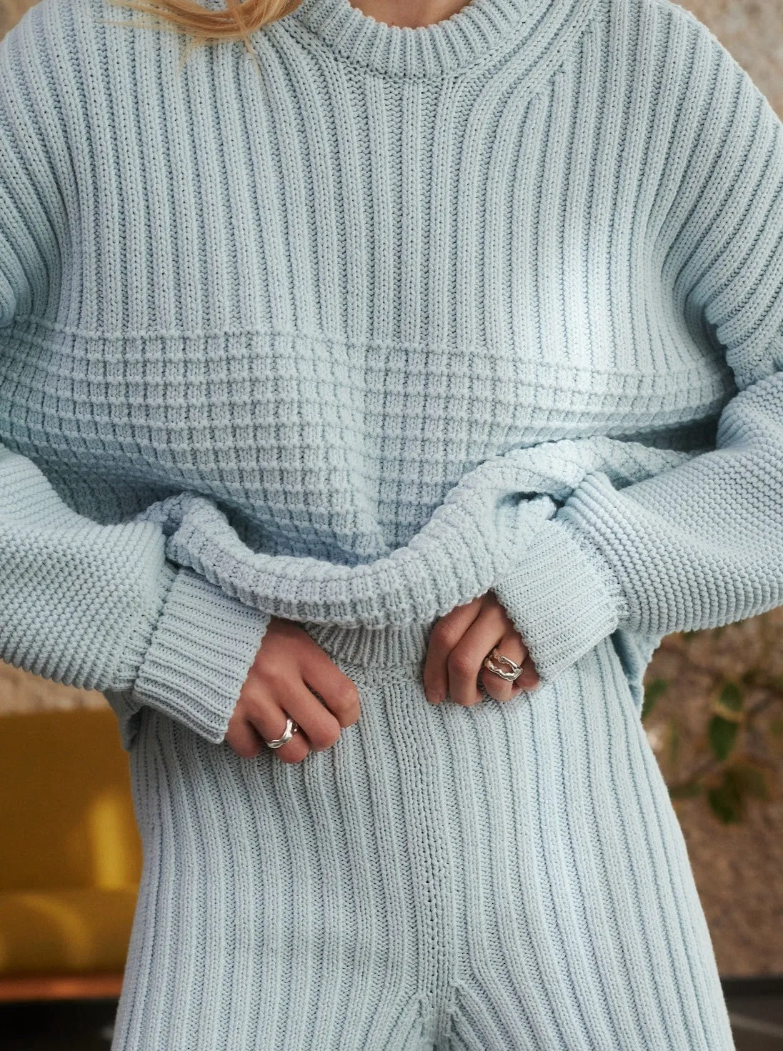 Delčia Cotton Sweater - Dew