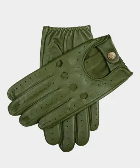 Dents Delta Leather Driving Glove in Bunker Olive