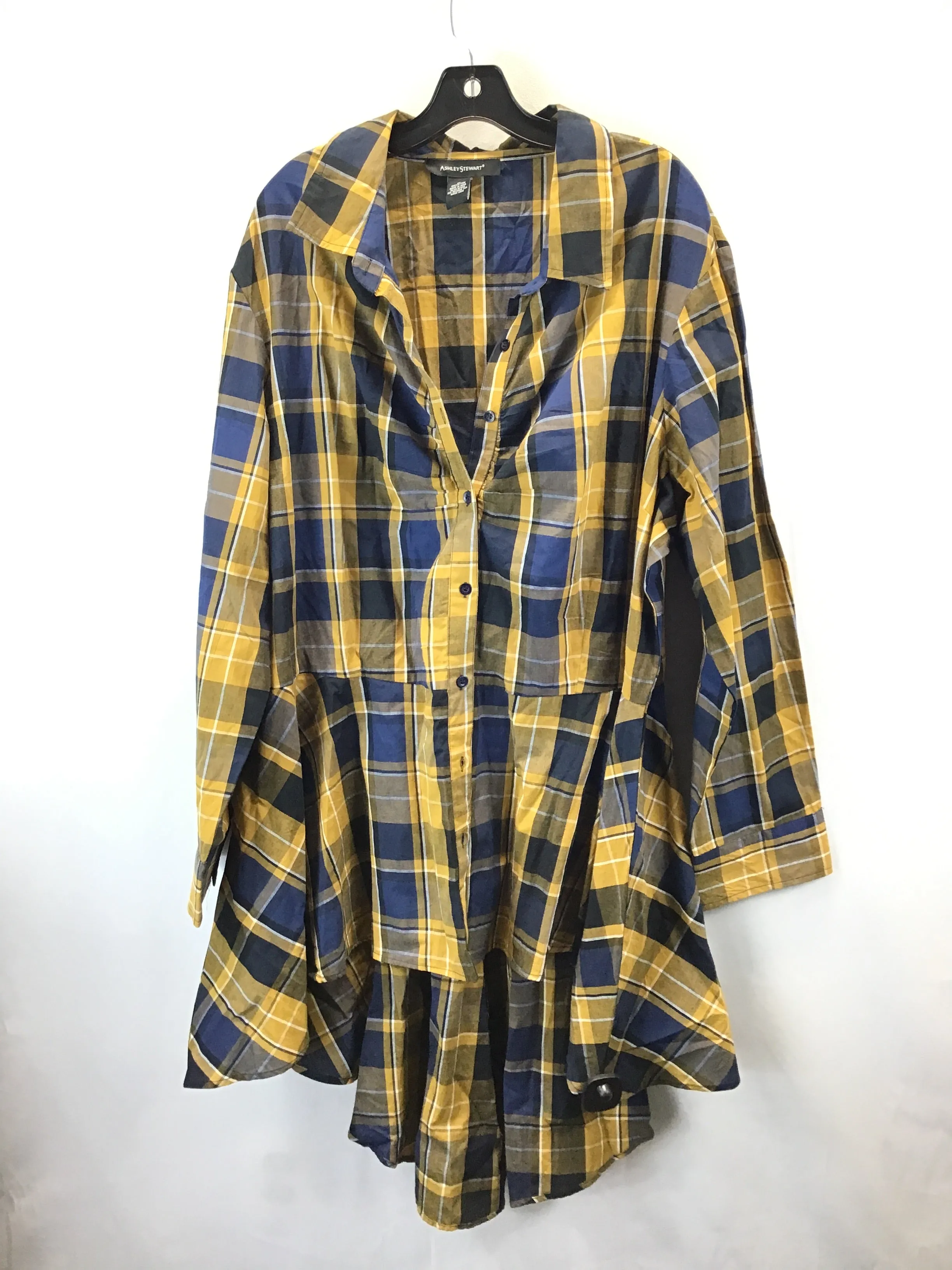 Dress Casual Midi By Ashley Stewart In Plaid Pattern, Size: 24
