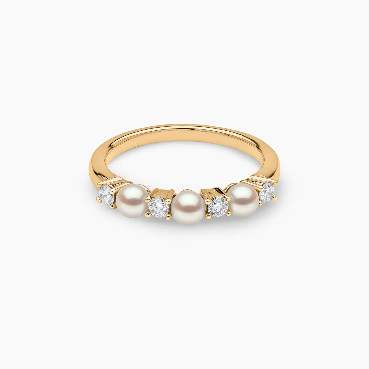 Eclipse 18K Gold Pearl and Diamond Signature Ring