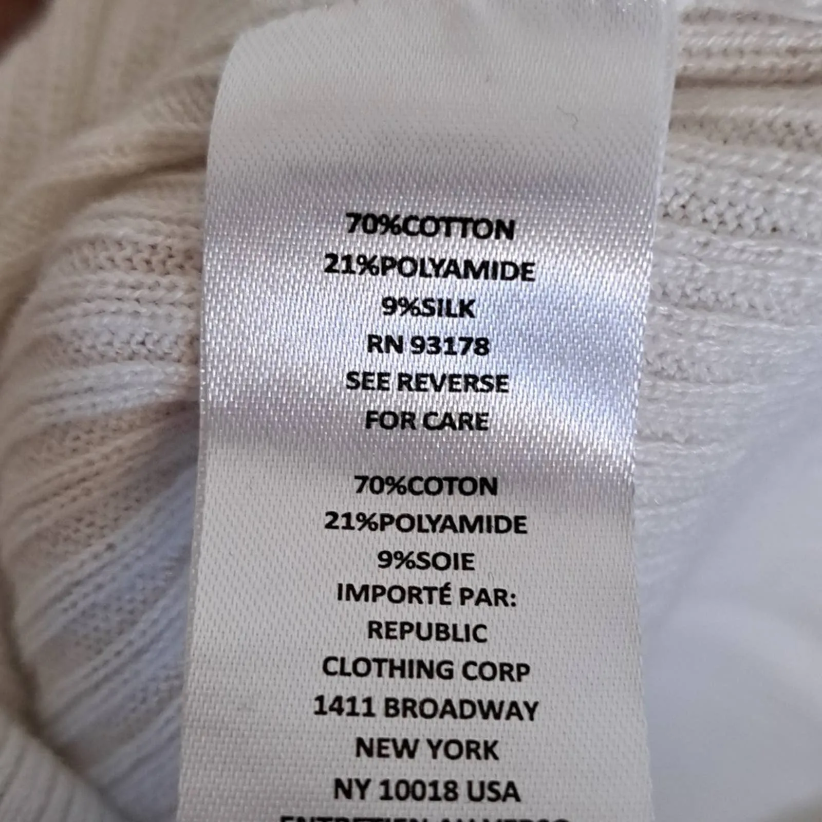 ELIE TAHARI Silk Blend Open Knit Sweater Large Ivory