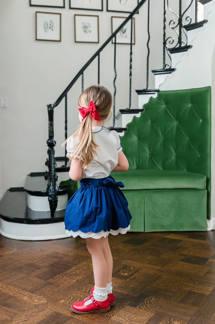 Eva's House Big Velvet Sailor Bow in Multiple Colors