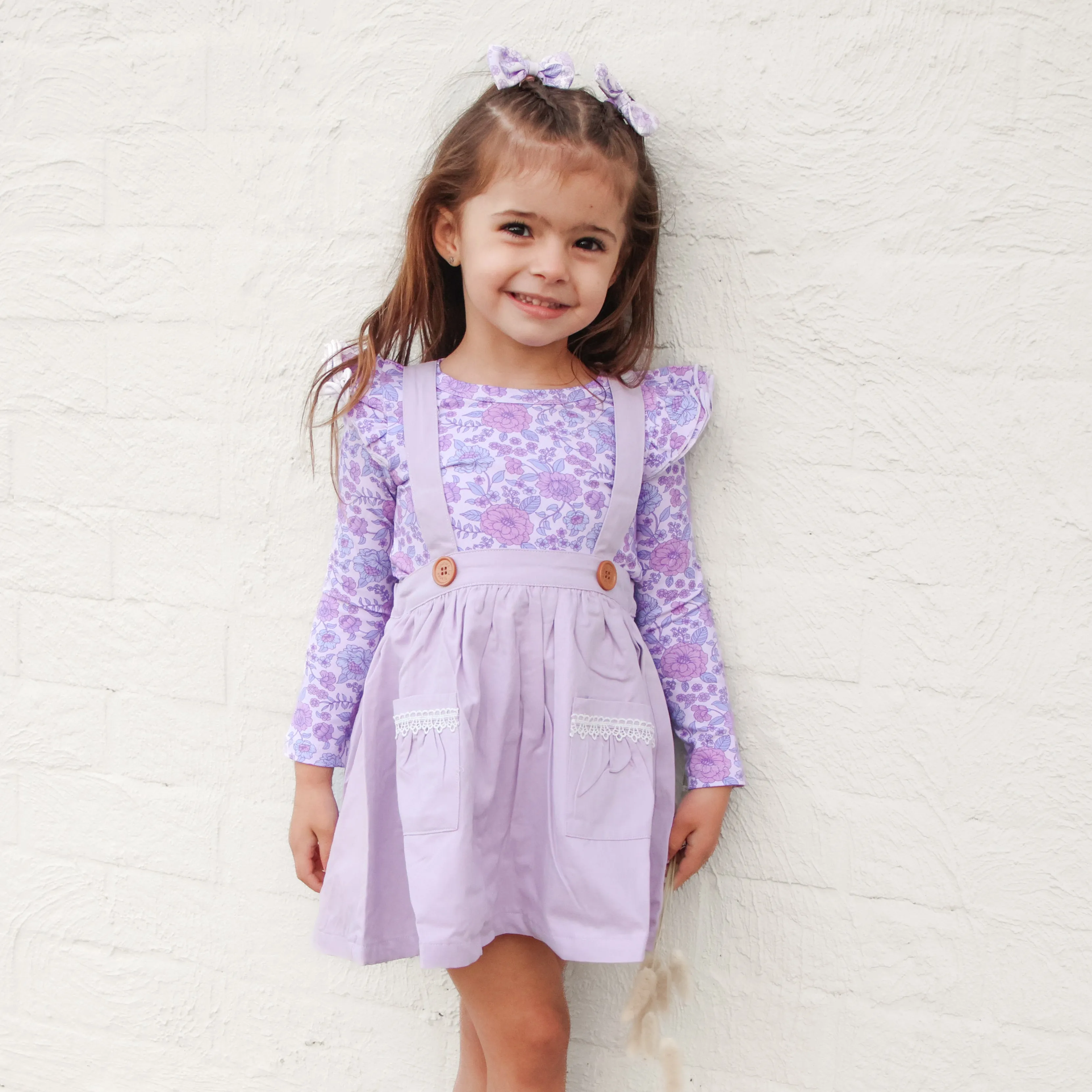 Floral Long Sleeve Flutter - Haven