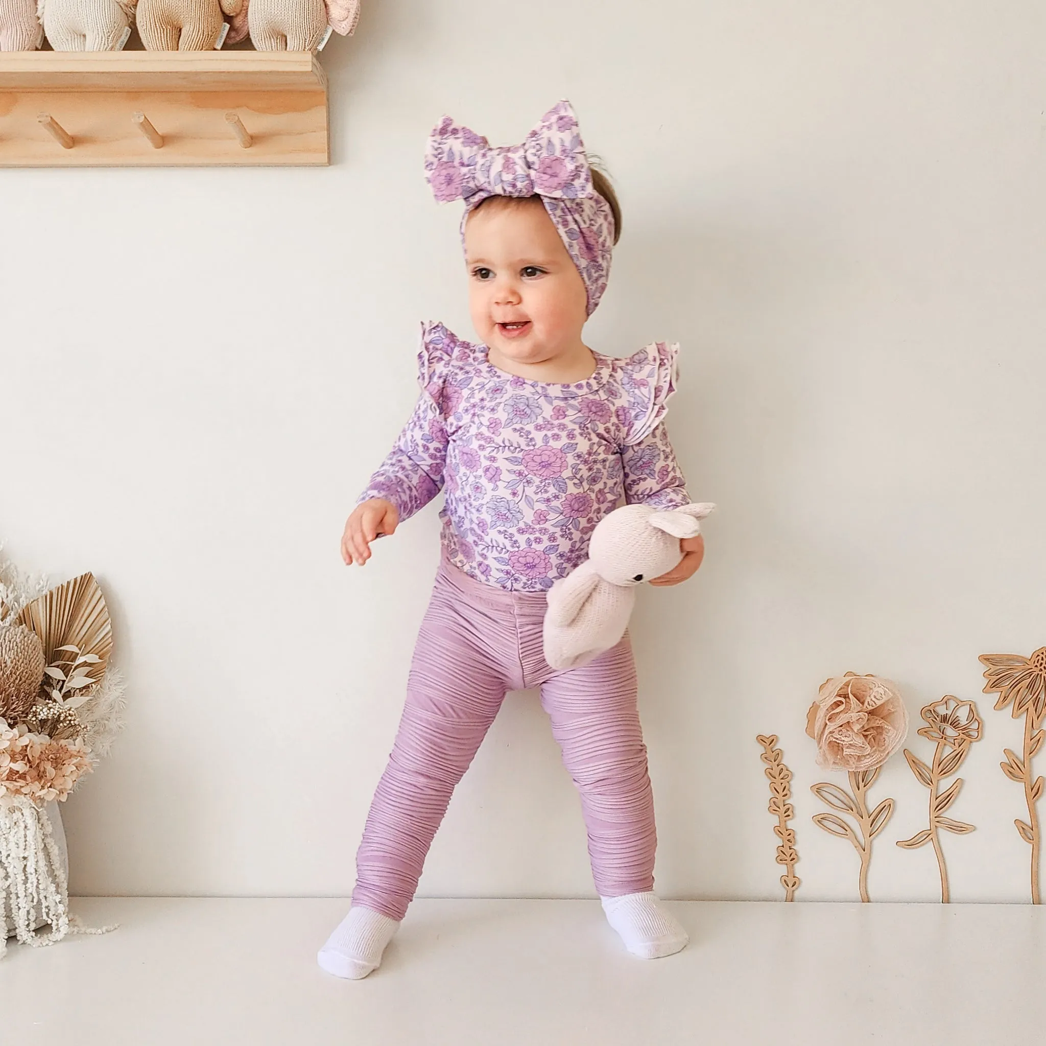 Floral Long Sleeve Flutter - Haven