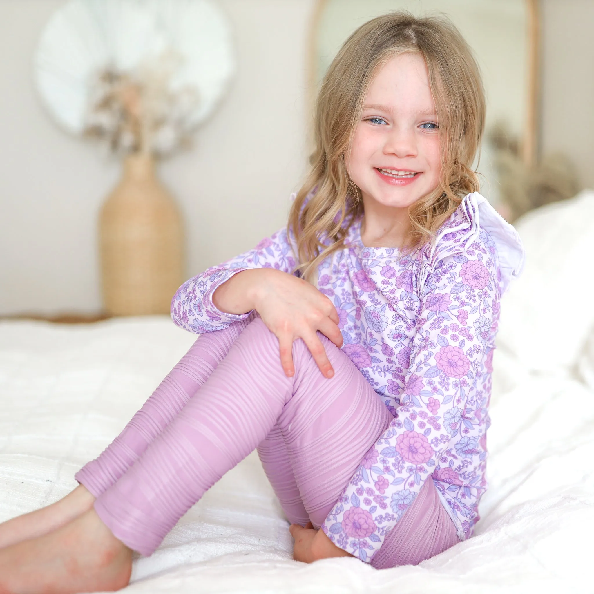 Floral Long Sleeve Flutter - Haven