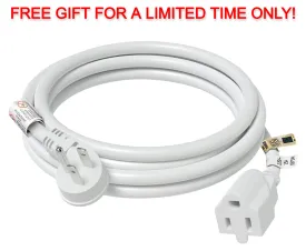 Free 6 Feet 1875W 15A Flat Plug Low Profile Extension Cord 14 AWG UL Listed (19.99 Value)