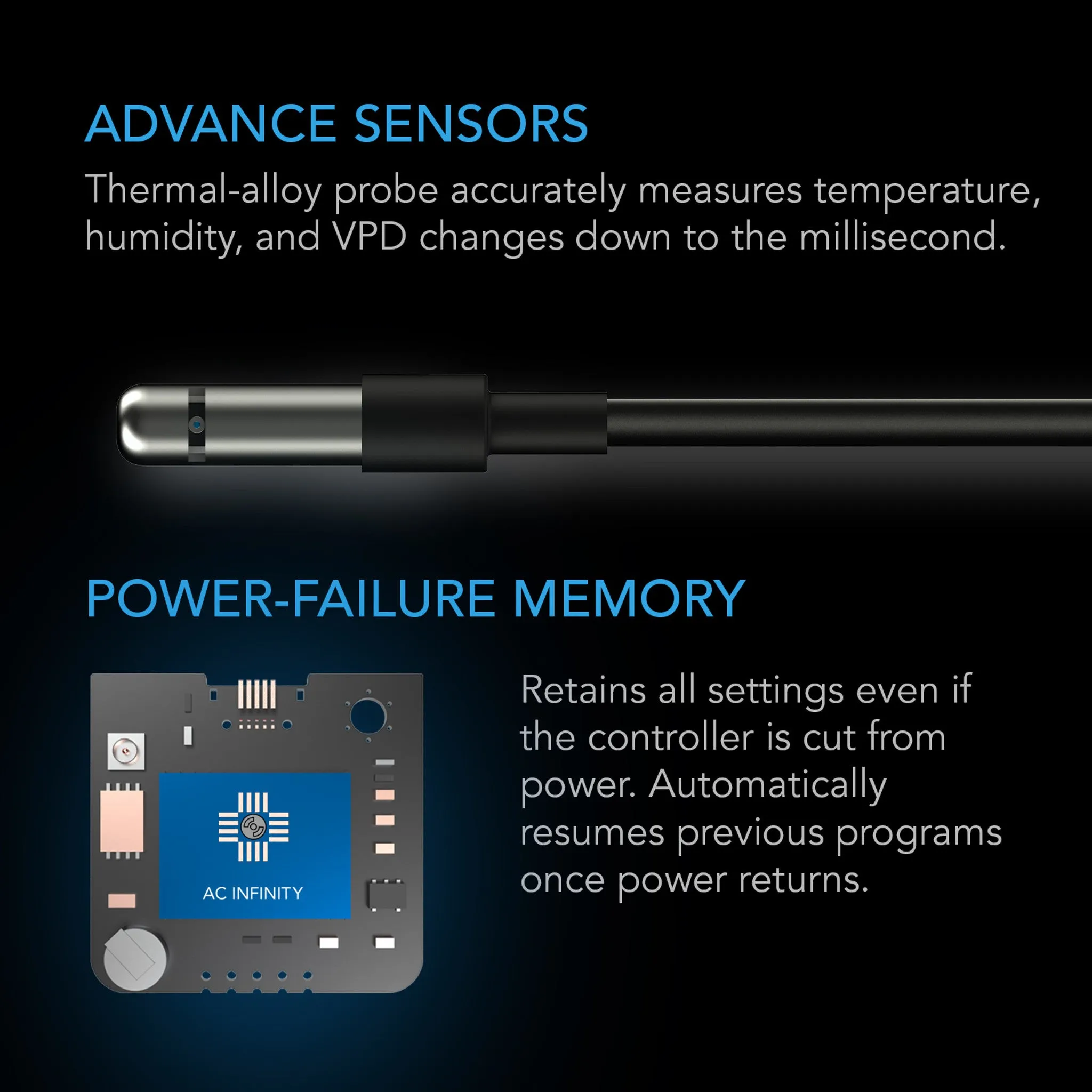 FREE AC Infinity Smart Controller 69 Pro, Independent Programs for Four Devices, Dynamic VPD, Temperature, Humidity, Scheduling, Cycles, Levels Control, Data App, Bluetooth   WiFi ($99 Value)