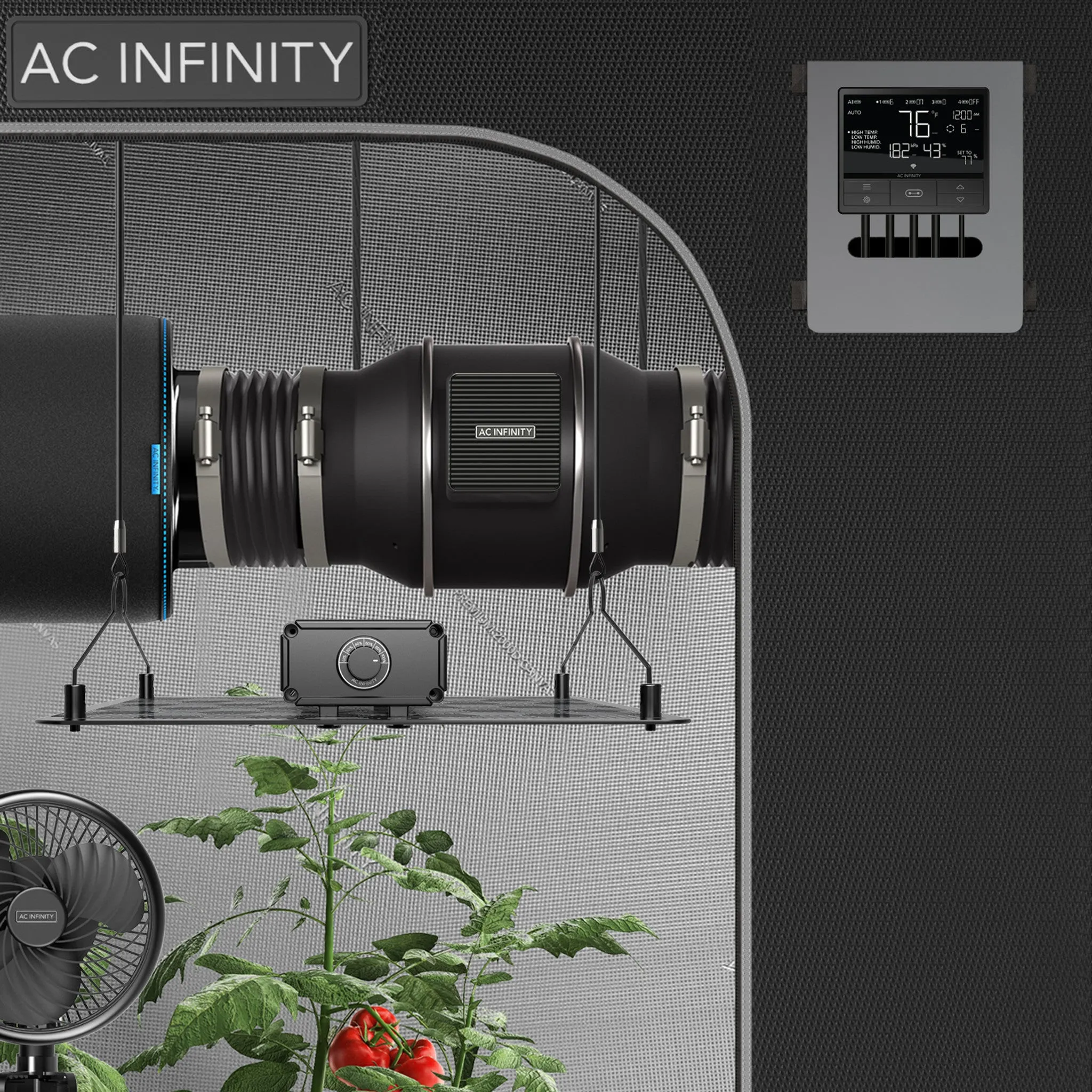FREE AC Infinity Smart Controller 69 Pro, Independent Programs for Four Devices, Dynamic VPD, Temperature, Humidity, Scheduling, Cycles, Levels Control, Data App, Bluetooth   WiFi ($99 Value)