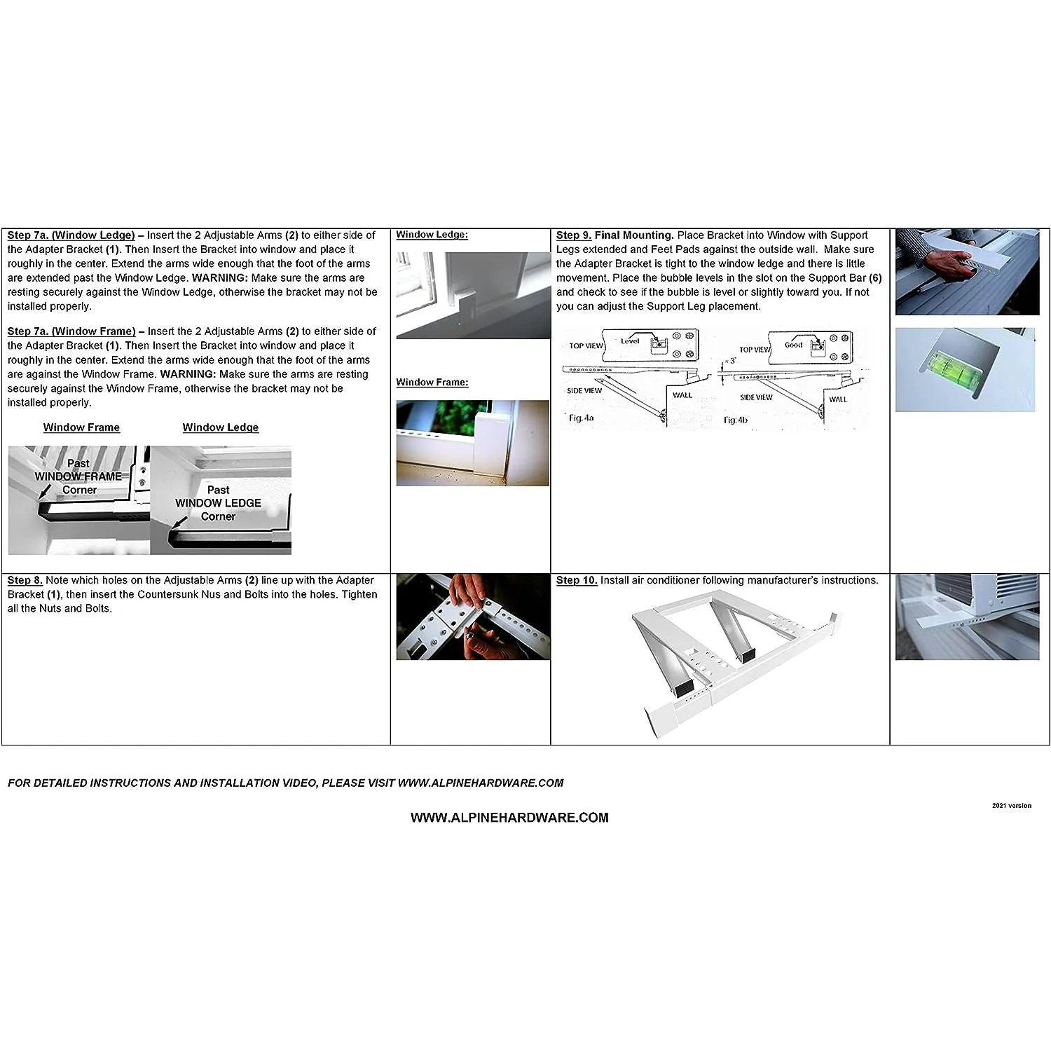 Free Heavy Duty Drill-less Window Air Conditioner Support Bracket ($70 Value)