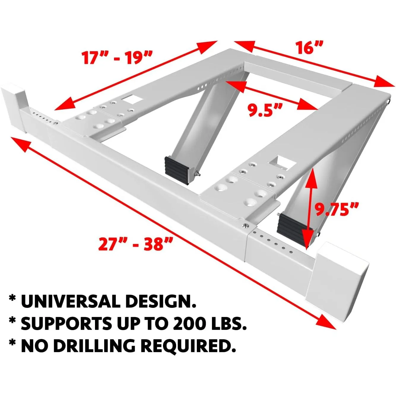 Free Heavy Duty Drill-less Window Air Conditioner Support Bracket ($70 Value)