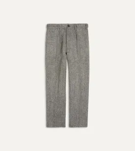 Grey Harris Tweed One Pleat Games Trousers