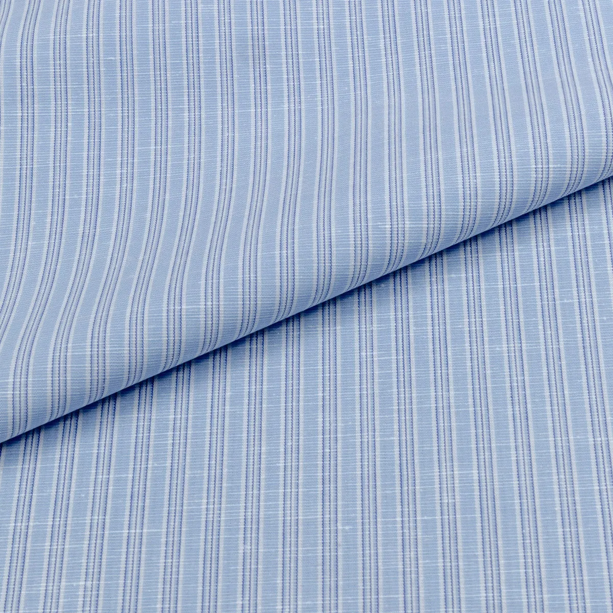 Havana Blue Stripes Cotton-Linen Shirt