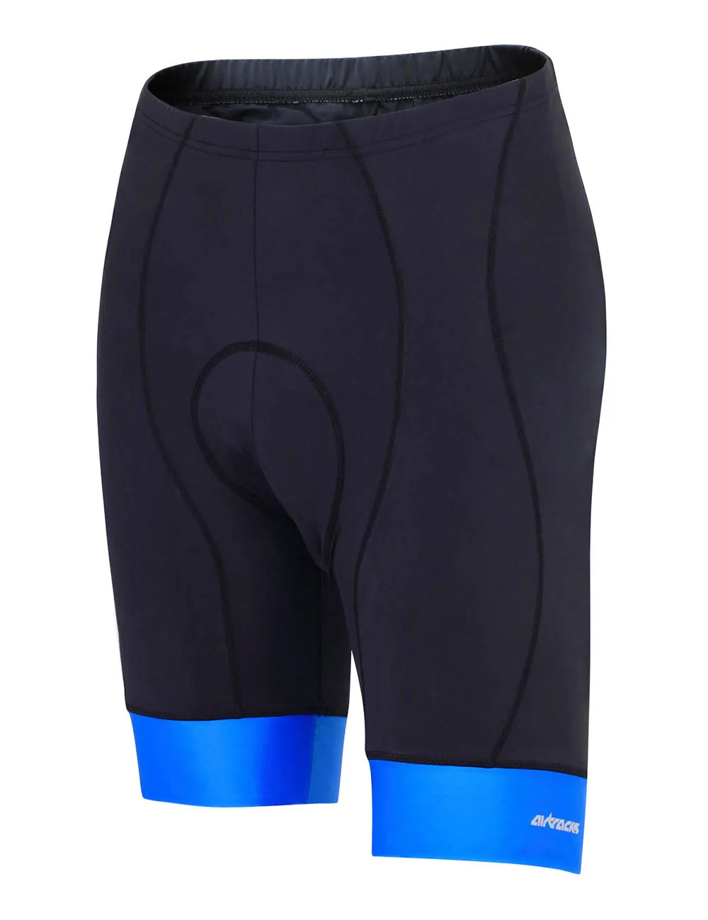 Herren Fahrradhose Kurze Comfort Line Schwarz Blau
