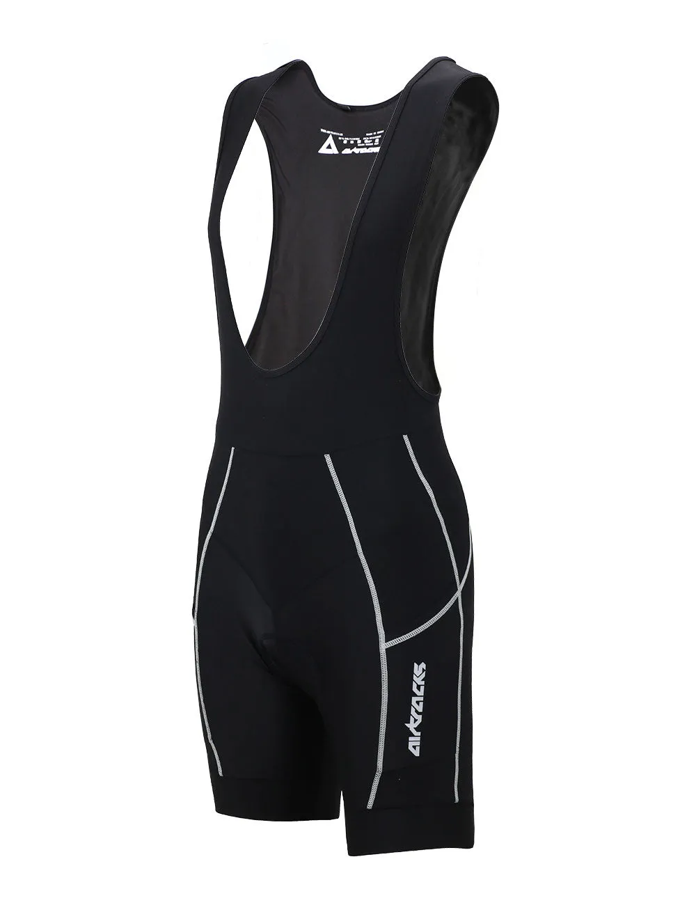 Herren Fahrradhose Trägerhose Kurz Pro Schwarz Grau