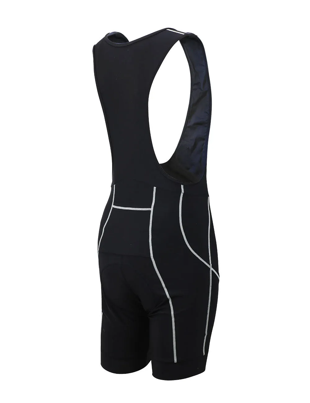 Herren Fahrradhose Trägerhose Kurz Pro Schwarz Grau