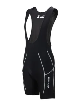 Herren Fahrradhose Trägerhose Kurz Pro Schwarz Grau