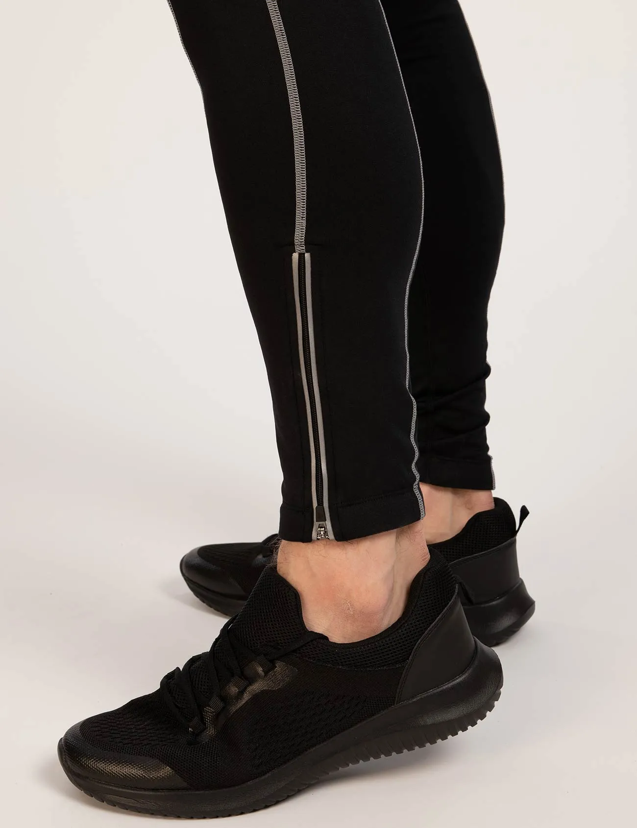 Herren Thermo Fahrradhose Lang Trägerhose Pro Schwarz - Silber