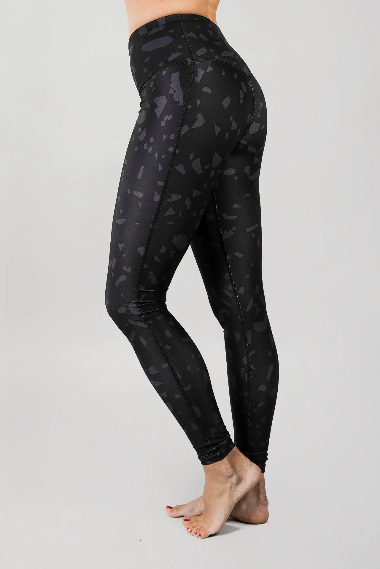 Hiker Leggings Black Terrazzo