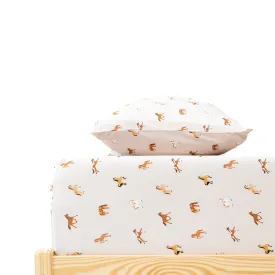 Horses Twin Sheet With Pillow Case