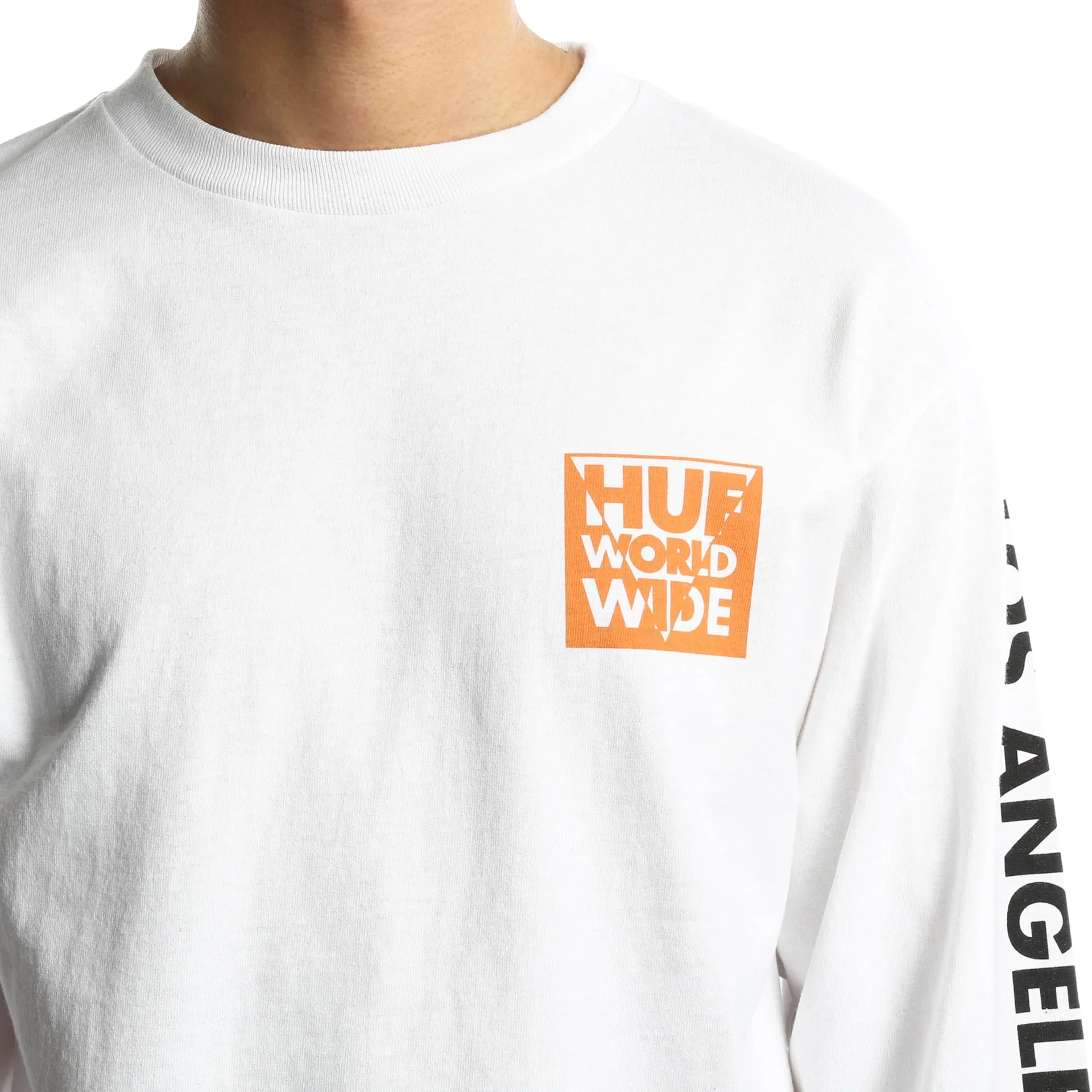 Huf International Block Long Sleeve Tee - White