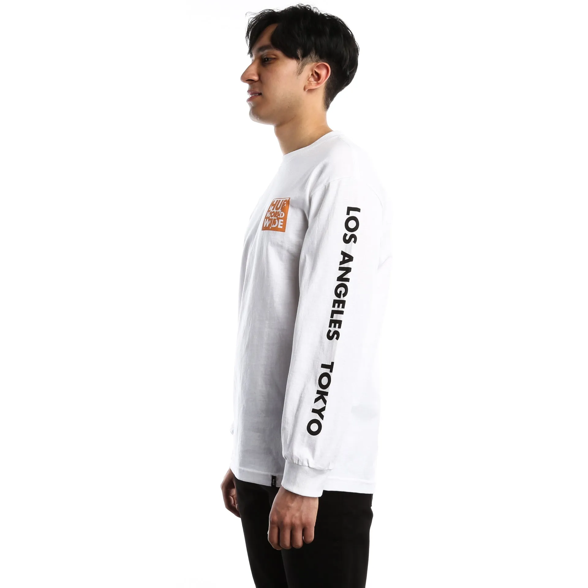 Huf International Block Long Sleeve Tee - White