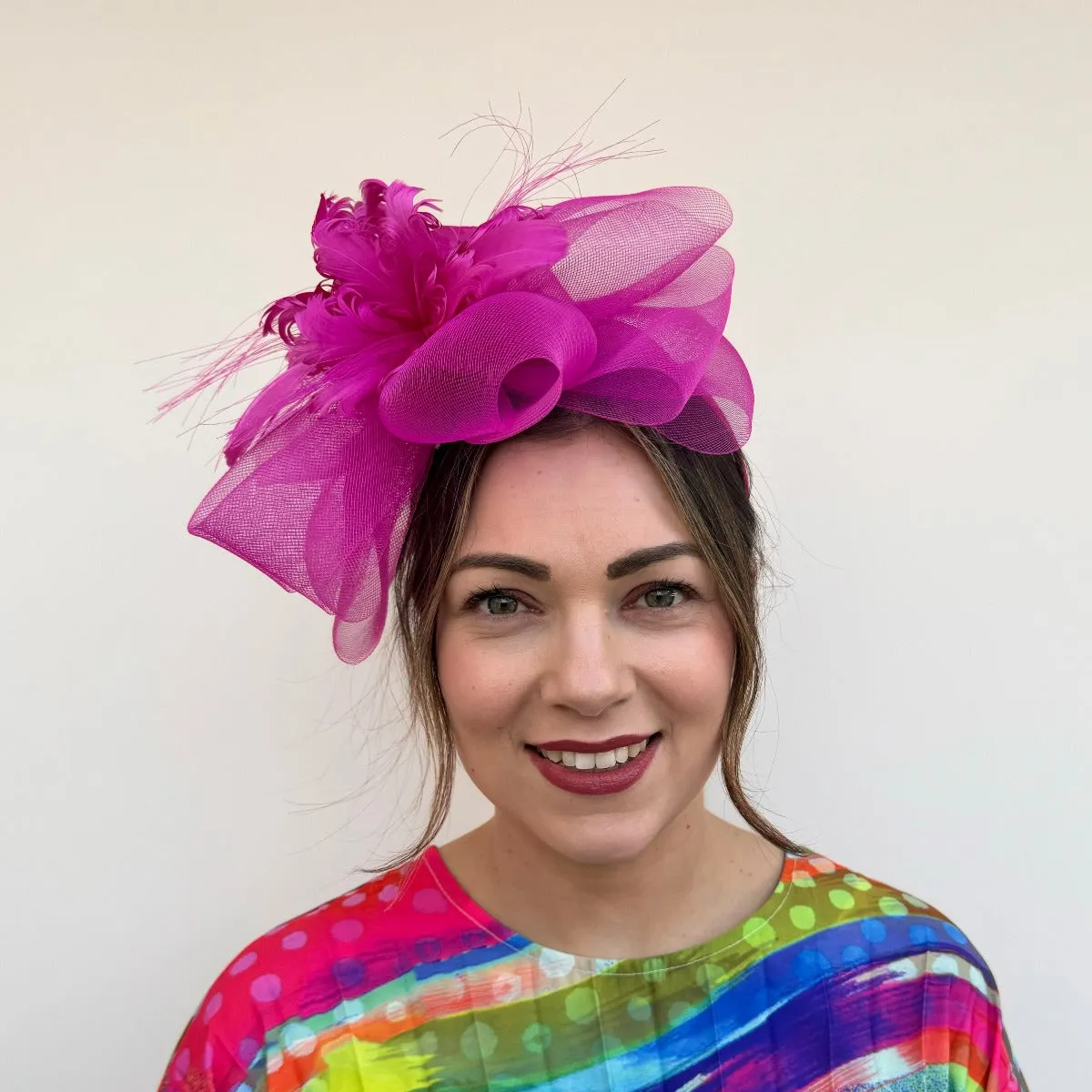 J Bees JB24/52 Net Hatinator with Flower in Pinks