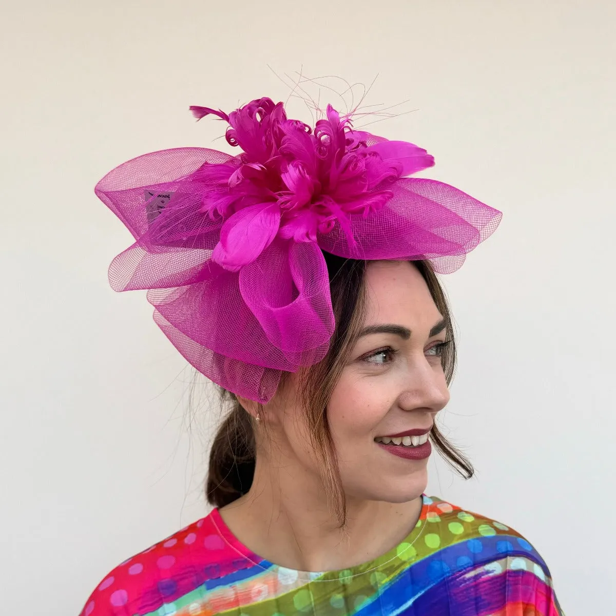 J Bees JB24/52 Net Hatinator with Flower in Pinks