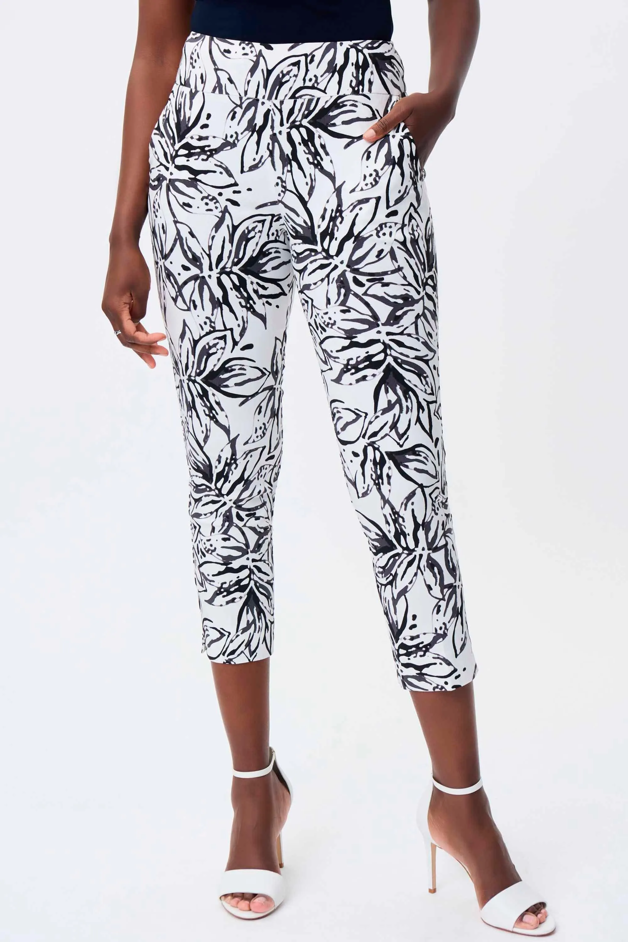 Joseph Ribkoff Vanilla/ Black Trousers Style 231030