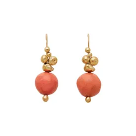 Julie Cohn Ore Bronze Clay Persimmon Earrings