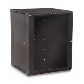 Kendall Howard 15U LINIER® Fixed A/V Wall Mount Cabinet - Glass Door (3140-3-001-15)