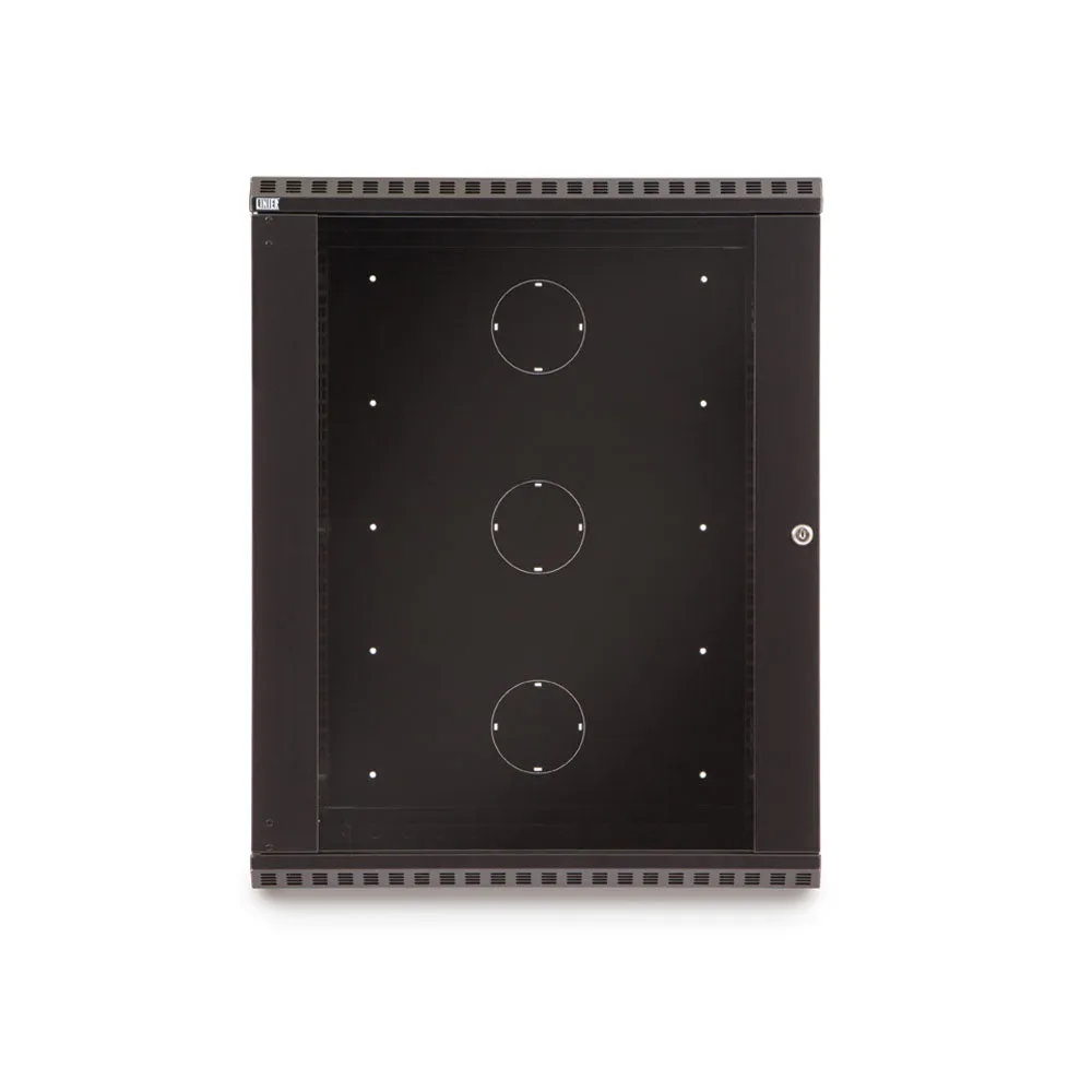 Kendall Howard 15U LINIER® Swing-Out A/V Wall Mount Cabinet - Glass Door (3130-3-001-15)