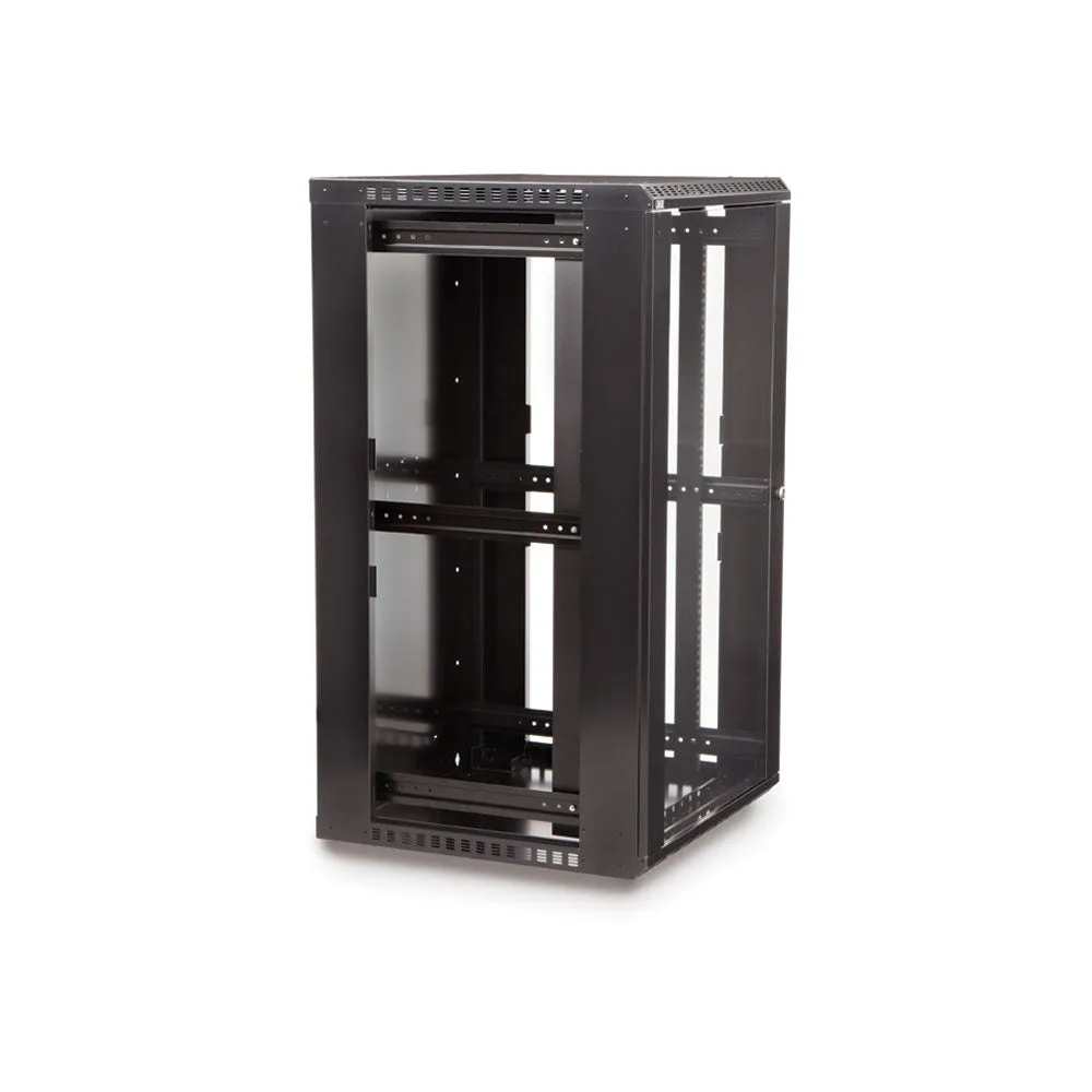 Kendall Howard 22U LINIER® Fixed A/V Wall Mount Cabinet - Glass Door (3140-3-001-22)