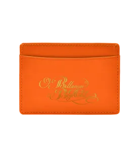 LEATHER CARDHOLDER - GREEN/ORANGE