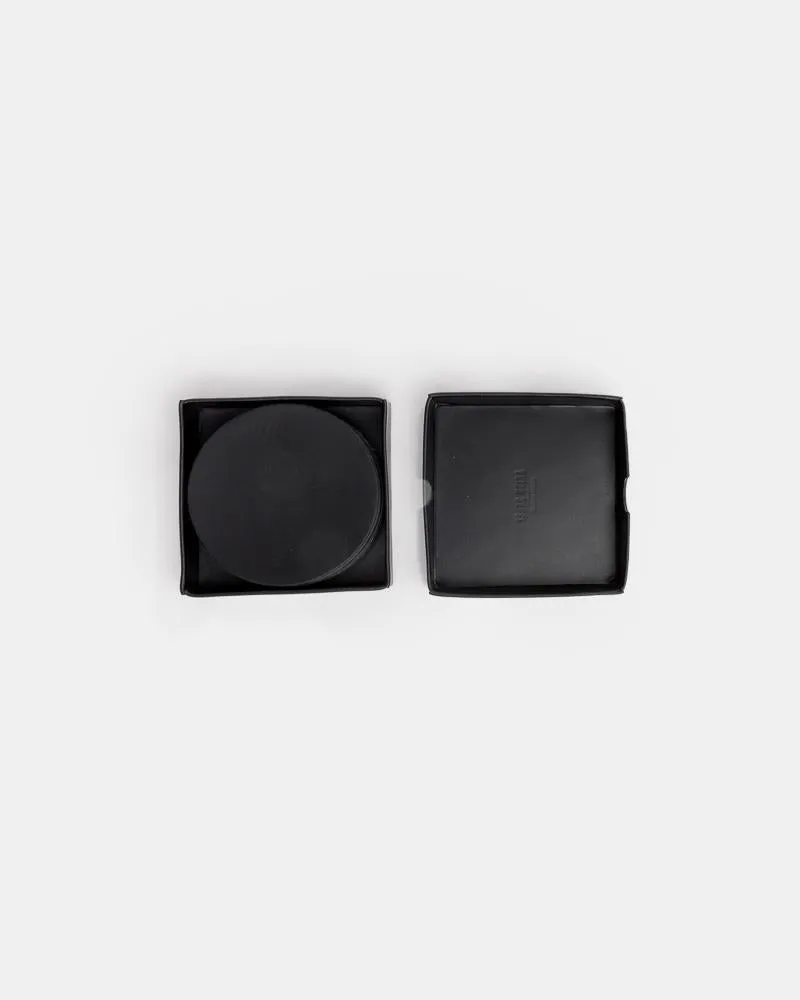 Lid Box with Coaster Set in Black